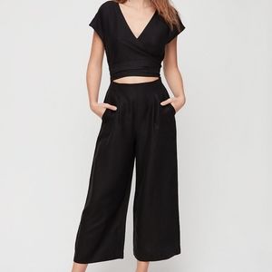 Wilfred Brax Wrap Jumpsuit Black